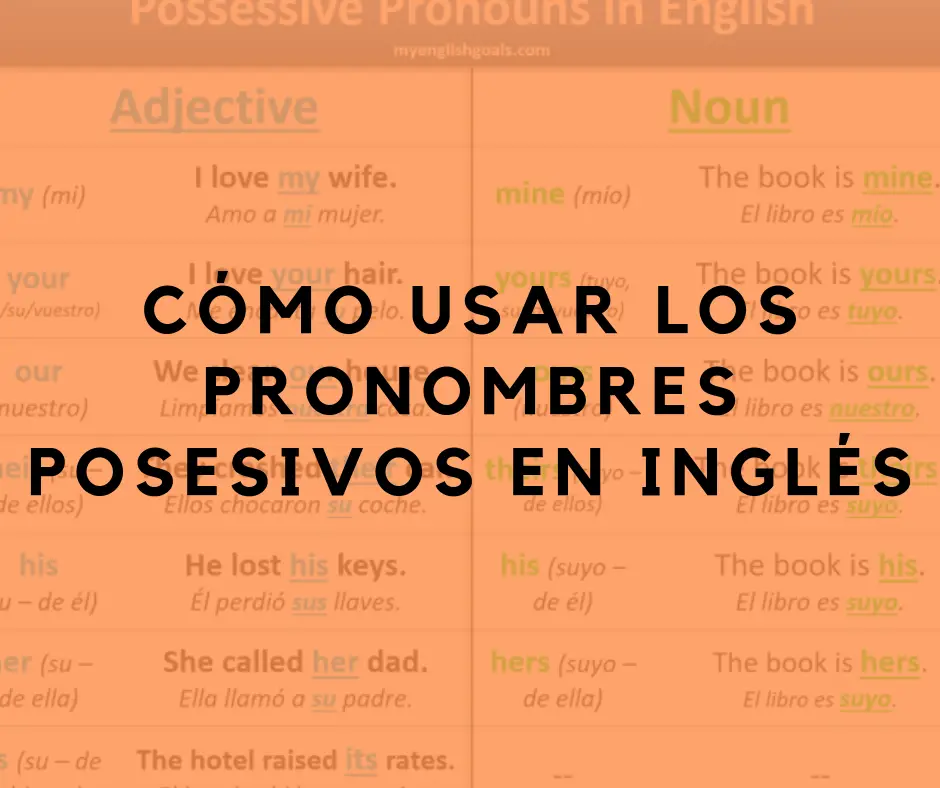 Pronombres En Ingles Posesivos En Ingles Palabras De Vocabulario Images Porn Sex Picture